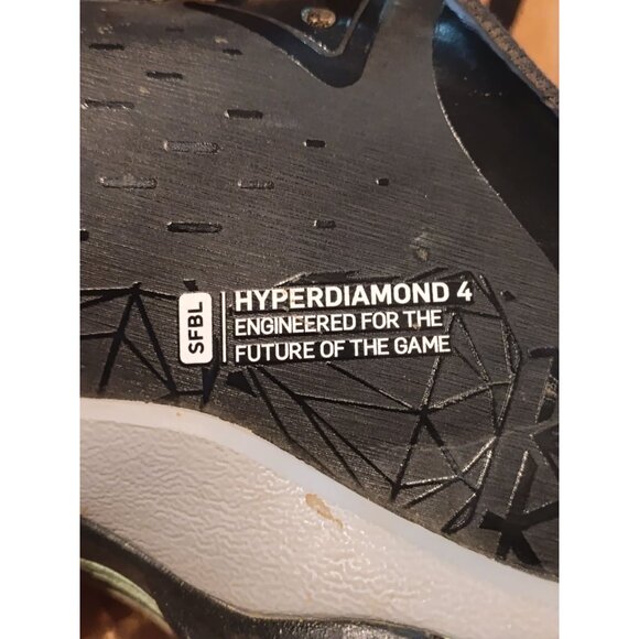 Nike Youth Hyperdiamond Softball Baseball Cleats Size 3Y Black-White - Picture 11 of 13